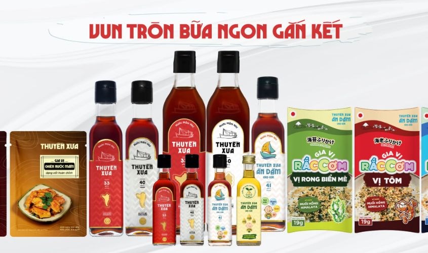 Thuyền Xưa là thương hiệu nổi tiếng về các dòng gia vị ăn dặm cho bé