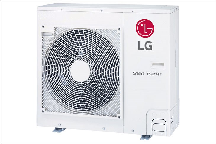 Cục nóng của điều hòa tủ đứng LG Inverter 46500 BTU ZPNQ48GT3A0 có độ bền cao, khả năng chống ăn mòn tốt