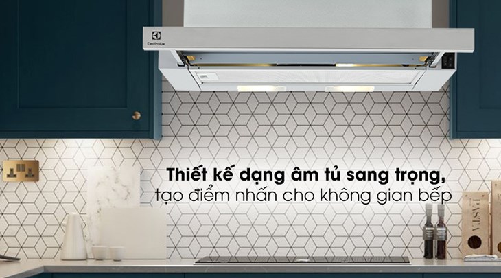 Máy hút mùi âm tủ Electrolux LFP216S có thiết kế âm tủ, giúp không gian sử dụng thêm sang trọng và thanh lịch hơn