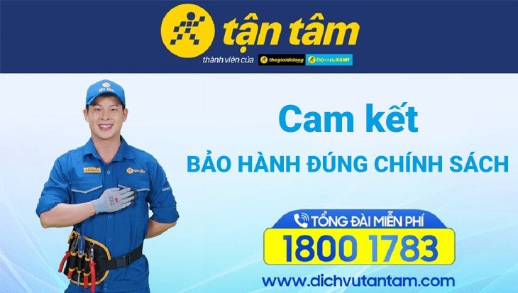 Dịch vụ Tận Tâm cam kết chất lượng dịch vụ vệ sinh máy lạnh, không vẽ vời