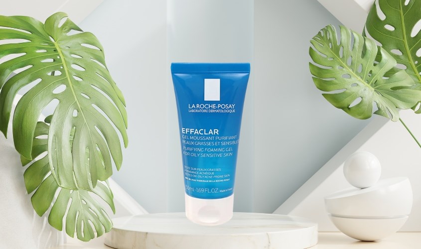 Gel rửa mặt làm dịu và giảm kích ứng cho da dầu mụn và da nhạy cảm La Roche-Posay Effaclar 50 ml