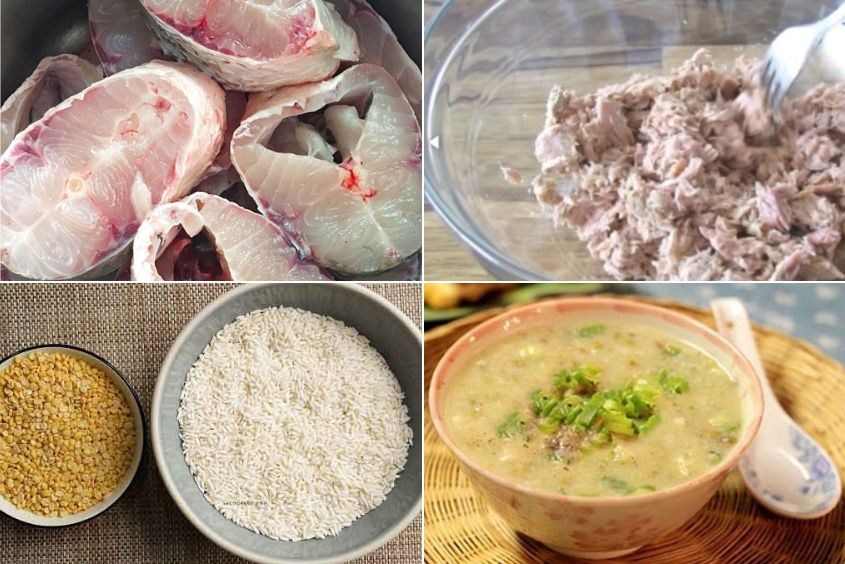 Cháo cá chép đậu canh cho bé ăn dặm ngon miệng
