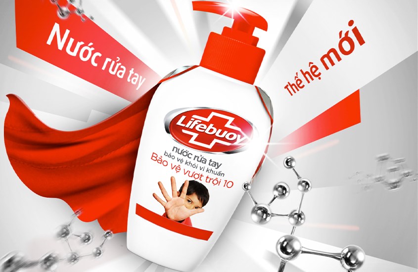 Nước rửa tay Lifebuoy Bảo Vệ Vượt Trội 10