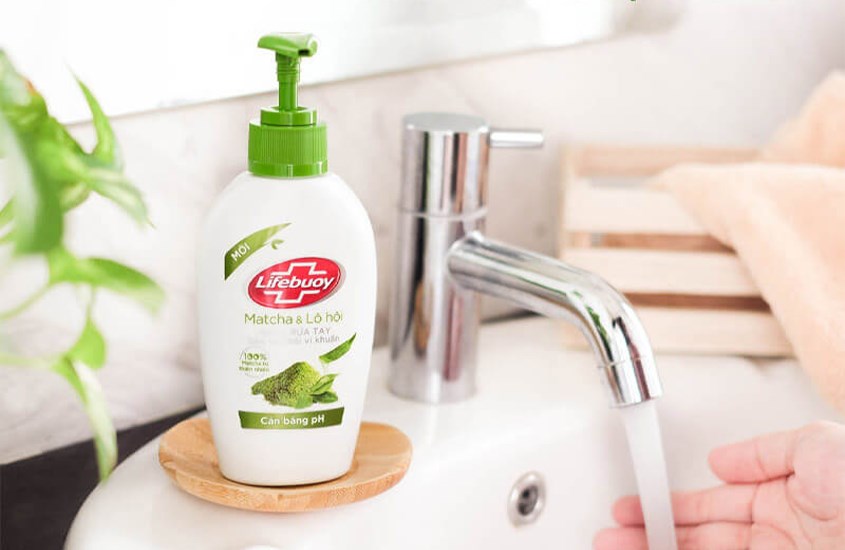 Nước rửa tay Lifebuoy Thiên Nhiên Matcha & Nha Đam