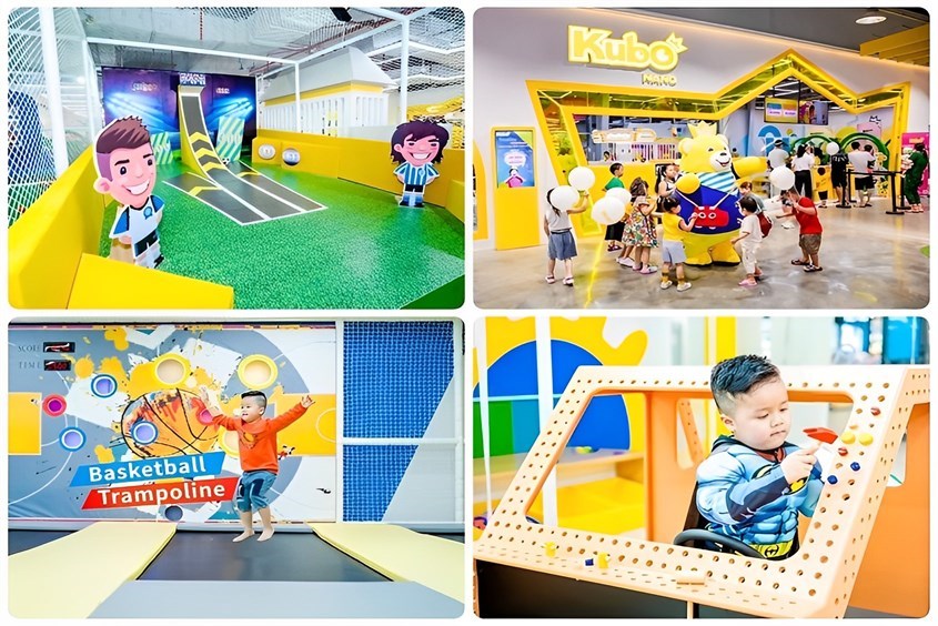 Khu vui chơi Kubo có nhiều không gian rộng rãi cho bé thỏa sức vận động