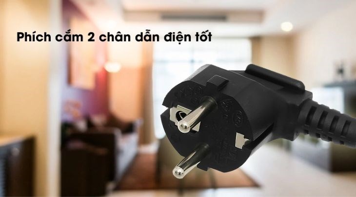 Dây nguồn đa năng DMAX 0.85m DD-004-BLACK-0.85M có 2 chấu, giúp cắm vừa các ổ cắm thông dụng trên thị trường