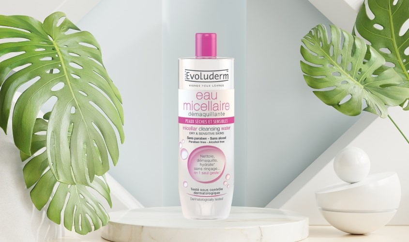 Nước tẩy trang Evoluderm Eau Micellaire hồng