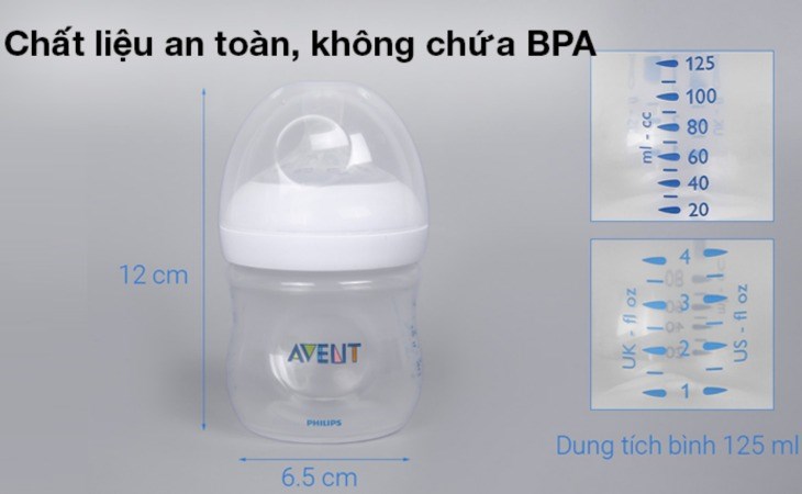 Máy hút sữa Philips Avent có bình sữa được làm từ nhựa cao cấp, không chứa BPA, an toàn cho sức khỏe người dùng