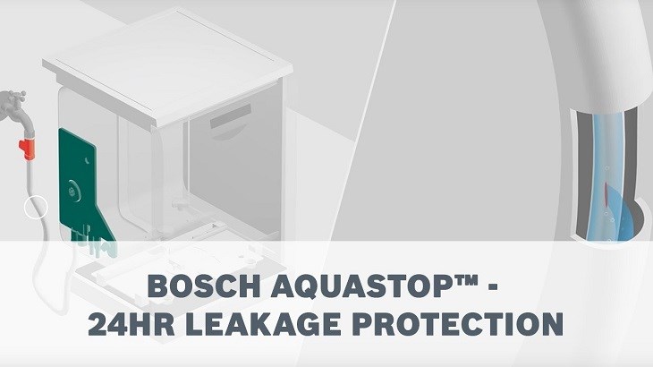 Công nghệ Aqua Stop được trang bị trên cả máy rửa chén Bosch Serie 6 và Serie 8