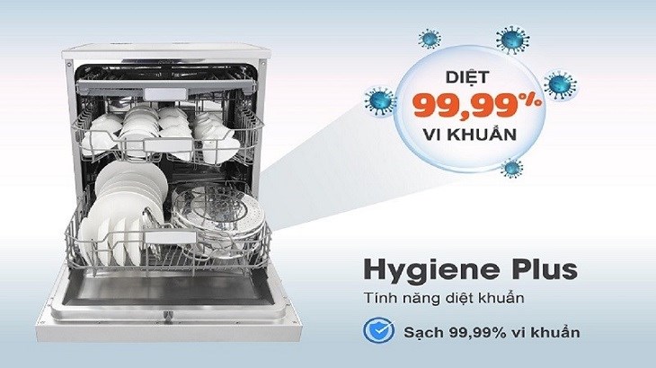 Công nghệ Hygiene Plus là tính năng tăng cường rửa diệt khuẩn tiên tiến được tích hợp trên các dòng máy rửa chén Bosch Serie 8