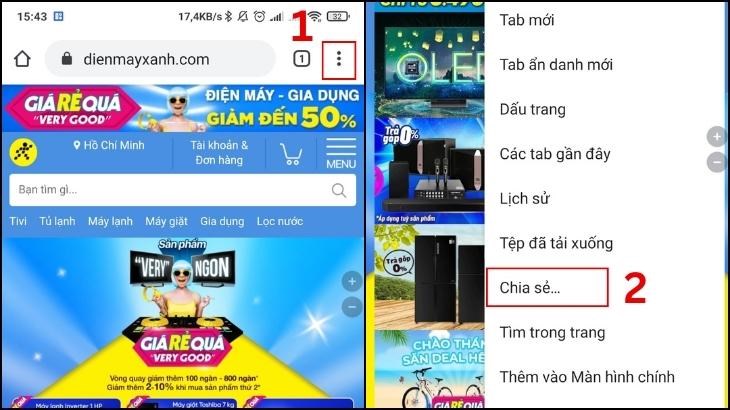 Vào trang web bạn muốn in