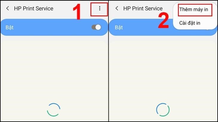 Chọn Thêm máy in