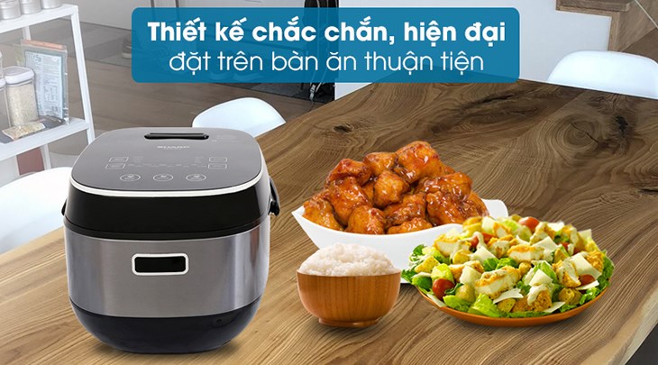 Nồi cơm cao tần Sharp 1.8 lít KS-IH191V-BK sở hữu thiết kế hiện đại, tô điểm cho không gian bếp của bạn