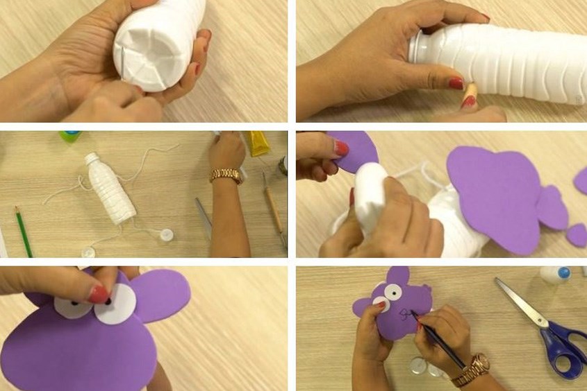 Hướng dẫn làm chú mèo từ chai nhựa