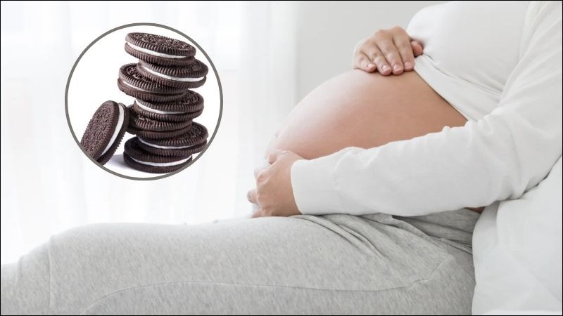 Mẹ bầu nên hạn chế ăn Oreo do bánh này có chứa lượng đường cao