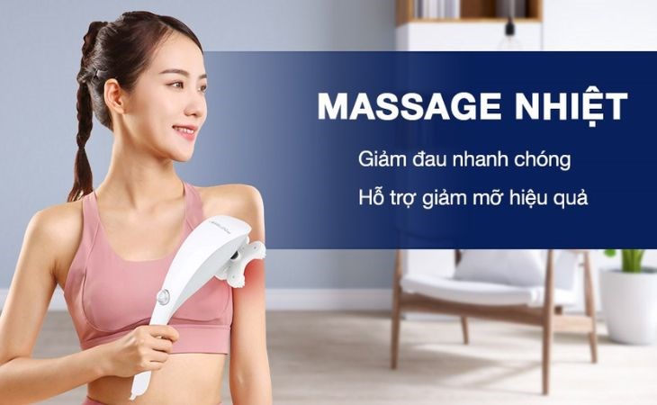 Máy massage cầm tay Poongsan đa dạng công dụng từ giảm đau cho đến loại bỏ mỡ thừa