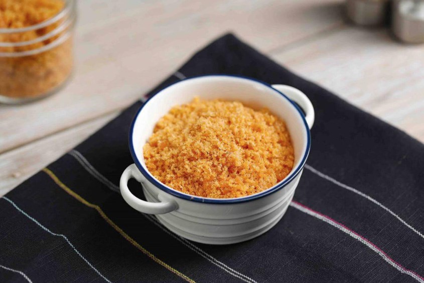 Thành phẩm ruốc cá hồi truyền thống sở hữu màu cam bắt mắt