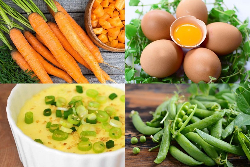 Gợi ý cách làm trứng hấp cho bé kết hợp với rau củ