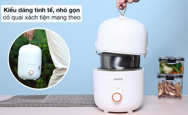 Hộp cơm điện Joyoung F-20Z602B phù hợp với người thích sự gọn nhẹ