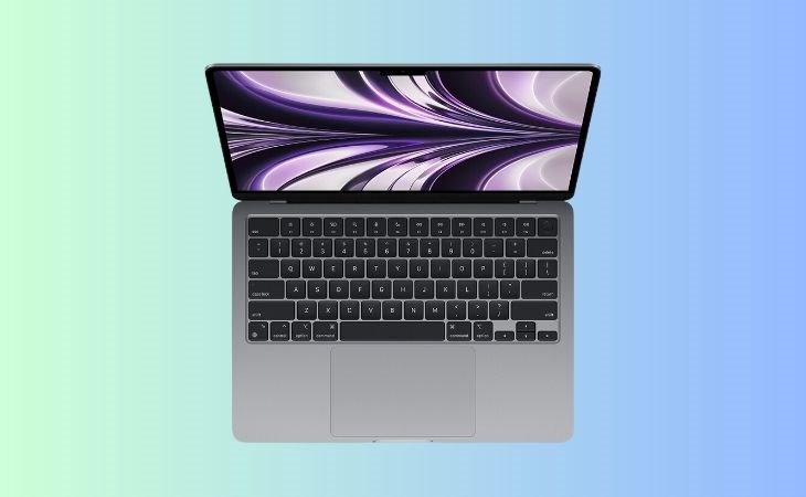 Laptop Apple MacBook Air 13 inch M2 2022 sở hữu màu xám khá đặc biệt, vẻ ngoài trông cá tính