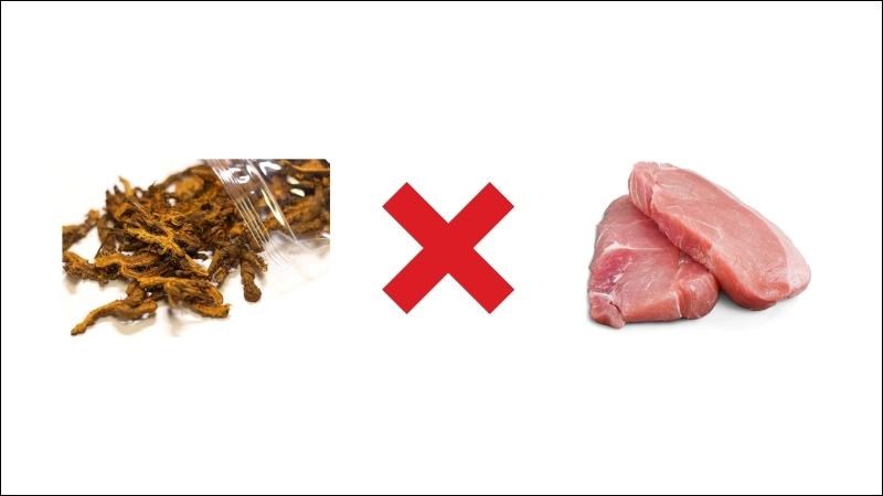 Không nên sử dụng hoàng liên chung với thịt heo