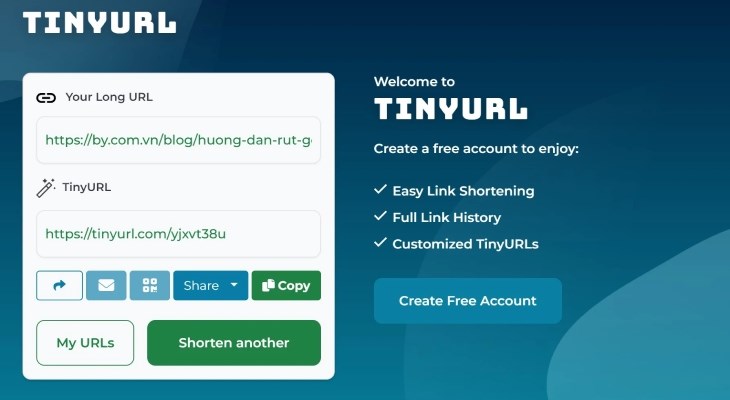 TinyURL là gì? Hướng dẫn rút gọn link bằng TinyURL và nhiều phần mềm khác