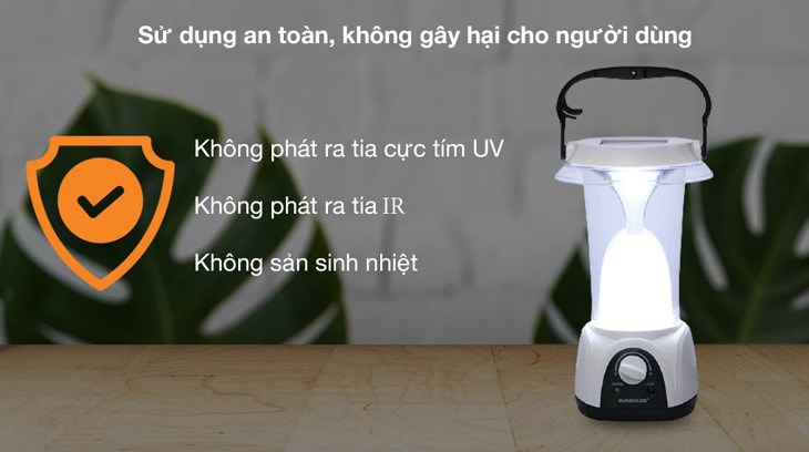 Đèn sạc năng lượng mặt trời Sunhouse SHE-6899S đảm bảo tiêu chí 3 KHÔNG, không gây hại cho người dùng