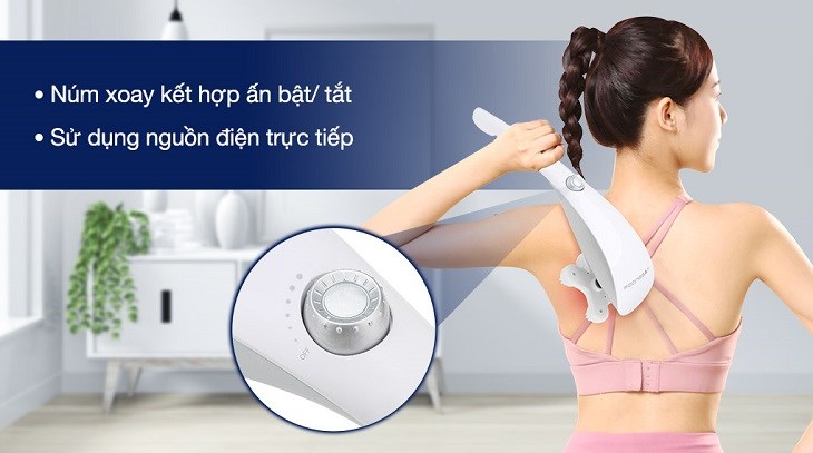 Máy massage cầm tay Poongsan MHP-025 hoạt động bằng nguồn điện trực tiếp giúp người dùng dễ dàng sử dụng, không cần lo lắng vấn đề sạc pin Máy massage cầm tay Poongsan MHP-025 hoạt động bằng nguồn điện trực tiếp giúp người dùng dễ dàng sử dụng, không cần lo lắng vấn đề sạc pin