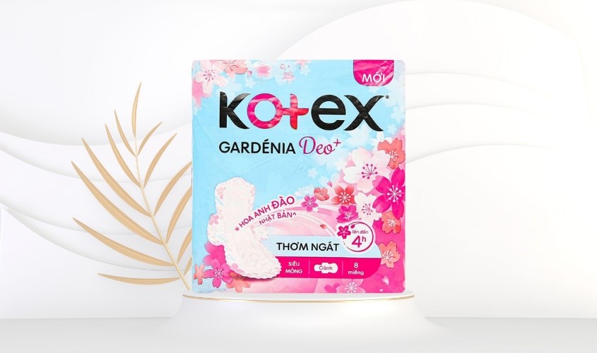 Băng vệ sinh ban ngày Kotex Gardénia siêu mỏng có cánh 8 miếng