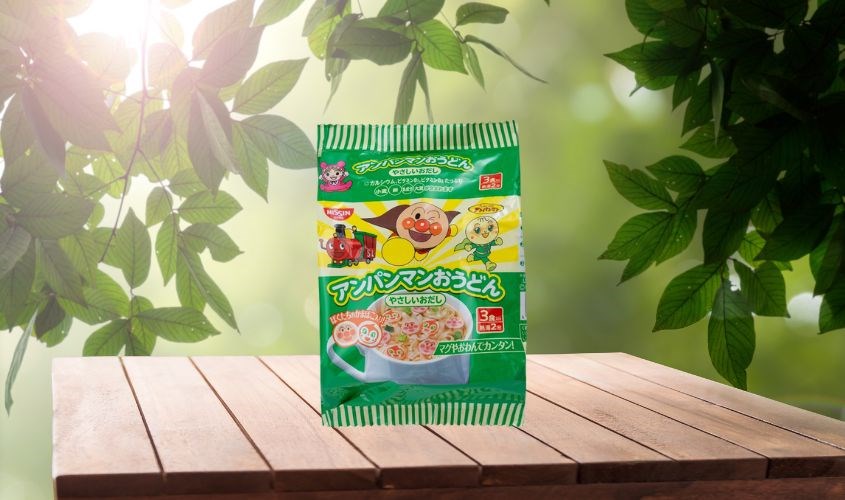 3 gói mì udon ăn dặm vị hải sản Nissin Anpanman 90g (từ 1 tuổi)