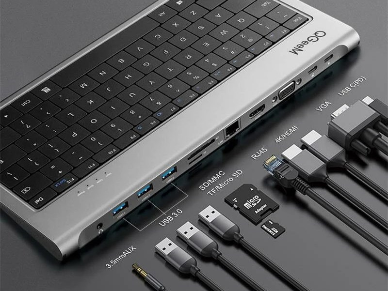 Bàn phím USB sẽ có phần đầu USB được thiết kế trên dây nằm ở cuối bàn phím