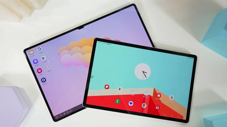 Galaxy Tab S9 sở hữu khung viền gọn nhẹ, vuông vắn có 2 dải anten thu sóng đặc trưng ở sau mặt lưng