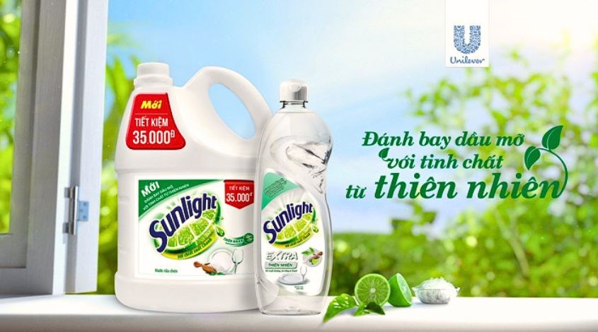 Nước rửa chén Sunlight có tác dụng làm sạch rất tốt và hiệu quả chỉ trong một lần rửa