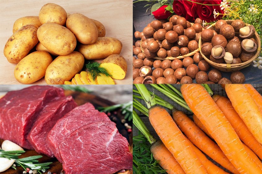 Cháo hạt macca và thịt bò thơm ngon cho bé