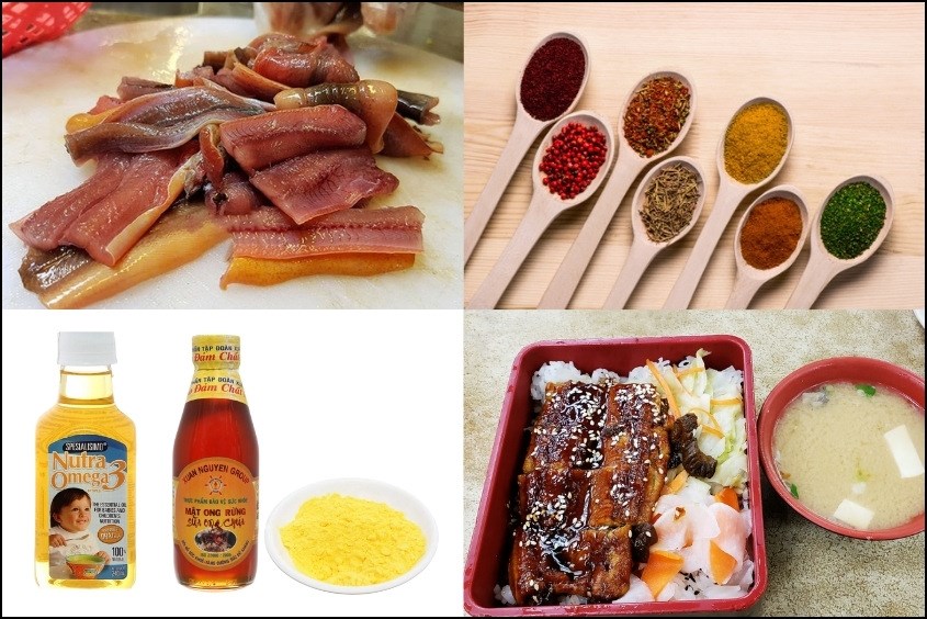 Nguyên liệu làm món lươn áp chảo cho bé ăn dặm