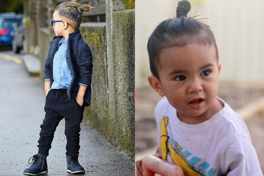 Bé trai mặt vuông thích hợp với tất cả các kiểu tóc man bun