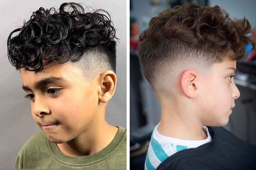 Mẫu tóc faux hawk cho bé trai tóc xoăn Mẫu tóc faux hawk cho bé trai tóc xoăn