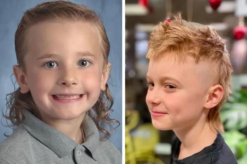 Những kiểu tóc mullet cho bé trai đi học