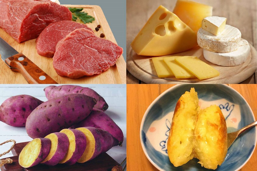 Bánh thịt bò khoai lang phô mai thơm béo và giàu dinh dưỡng