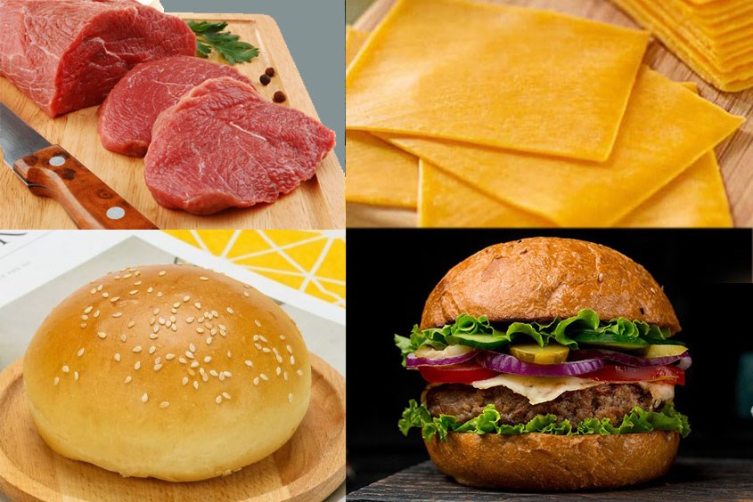 Bánh hamburger thịt bò phô mai bé nào cũng yêu