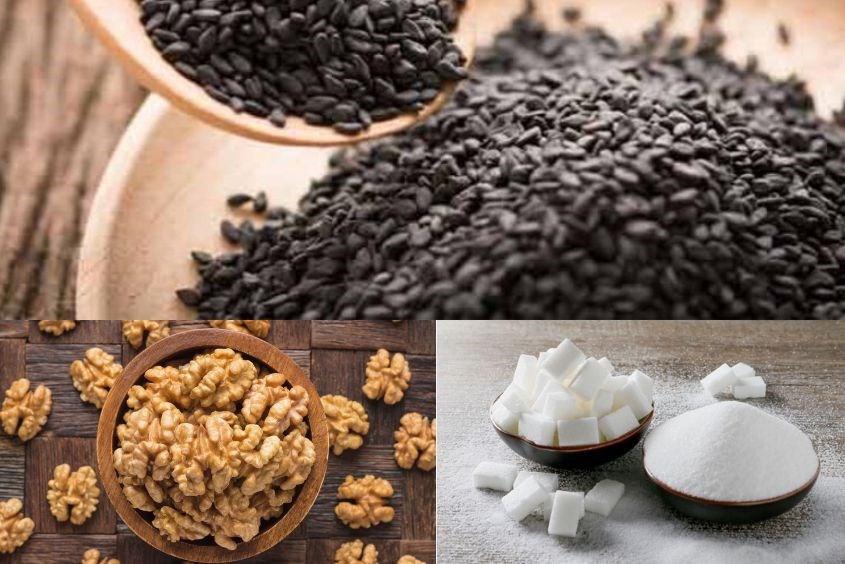 Sữa óc chó cho bé cùng với mè đen rất bổ dưỡng