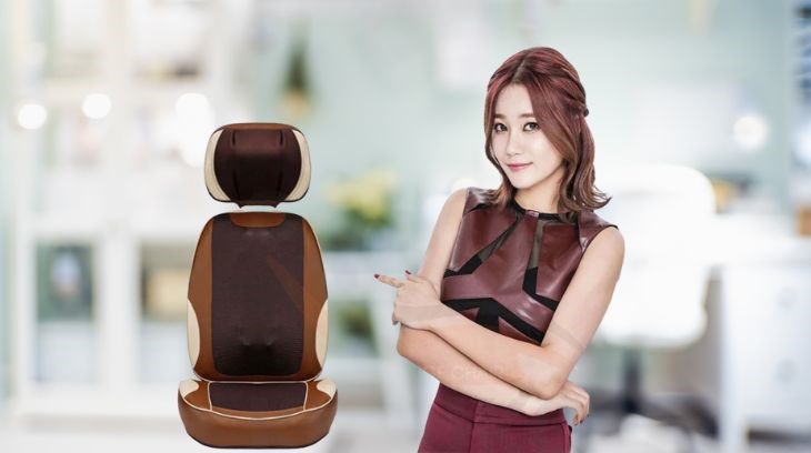 Đệm massage Kazuko sở hữu hệ thống con lăn 3D giúp massage hiệu quả, giảm đau lưng nhanh chóng