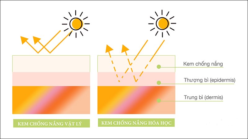 Kem chống nắng hóa học hoạt động như một màng lọc hóa học