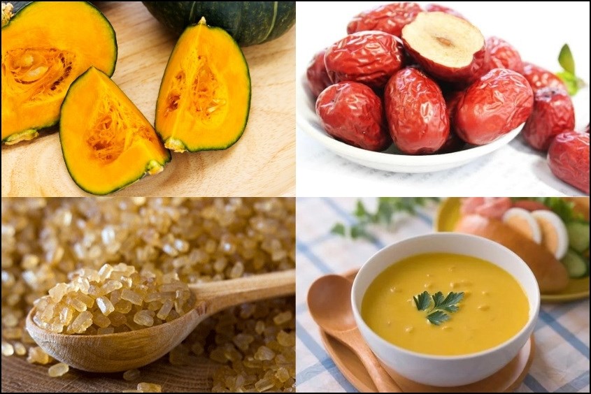 Cháo trị ho cho bé với bí đỏ và táo