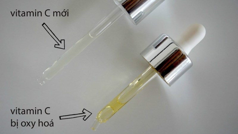 Serum vitamin C đã bị oxy hóa không còn mang lại hiệu quả