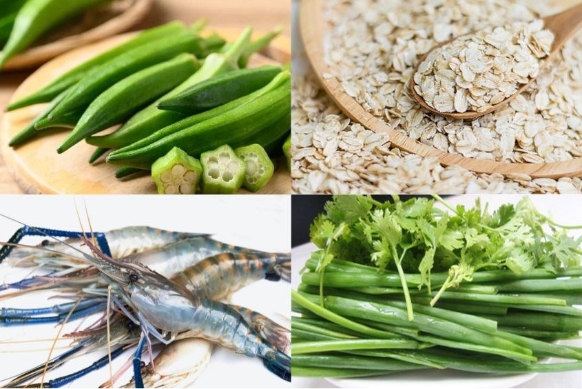 Cháo đậu bắp kết hợp tôm và yến mạch rất bổ dưỡng