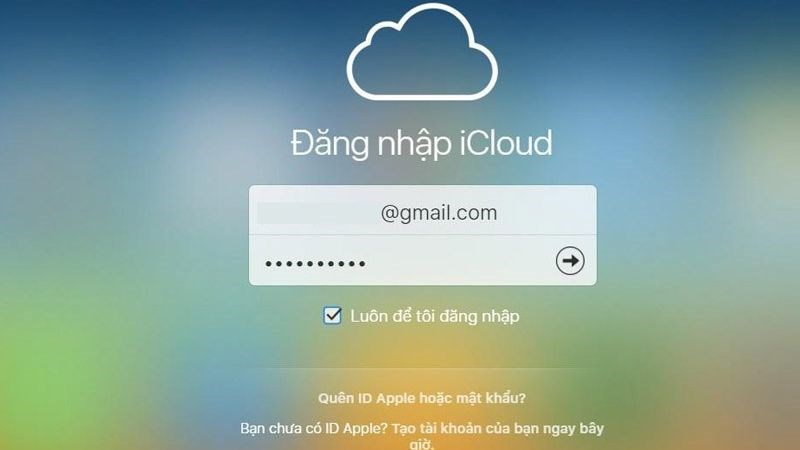 Điều kiện để sử dụng Apple Pay là ID Apple đã đăng nhập vào iCloud