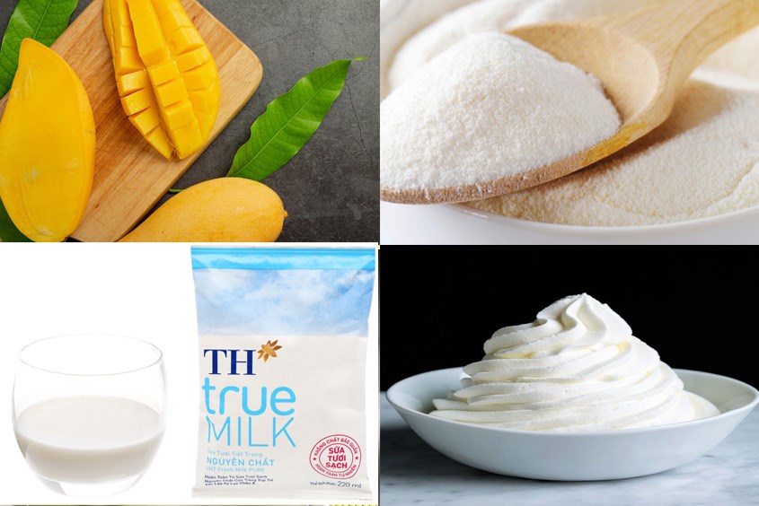 Pudding xoài kem sữa tươi thích hợp cho trẻ từ 1 tuổi trở lên