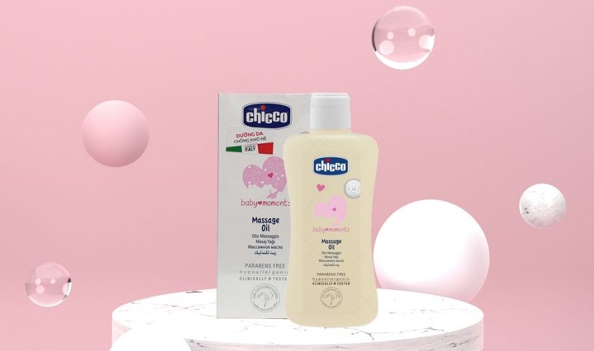 Dầu massage chiết xuất hạt bông Chicco 200 ml