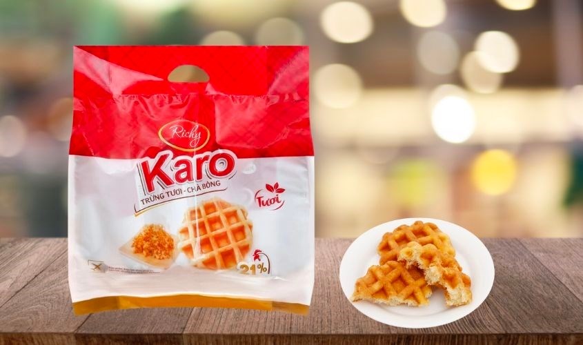 Bánh trứng tươi chà bông Richy Karo gói 156g (6 cái)